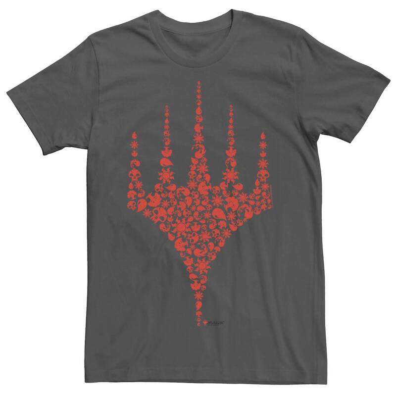 アニメキャラクター レディース トップス Tシャツ ロゴ Licensed Character Men's Magic The Gathering Logo Lots Tee Charcoal チャコール