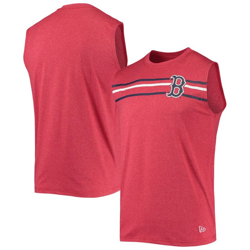 ニューエラ レディース トップス Tシャツ Men's New Era Heathered Boston Red Sox Muscle Tank Top Rsx Red レッド|ReVida 店