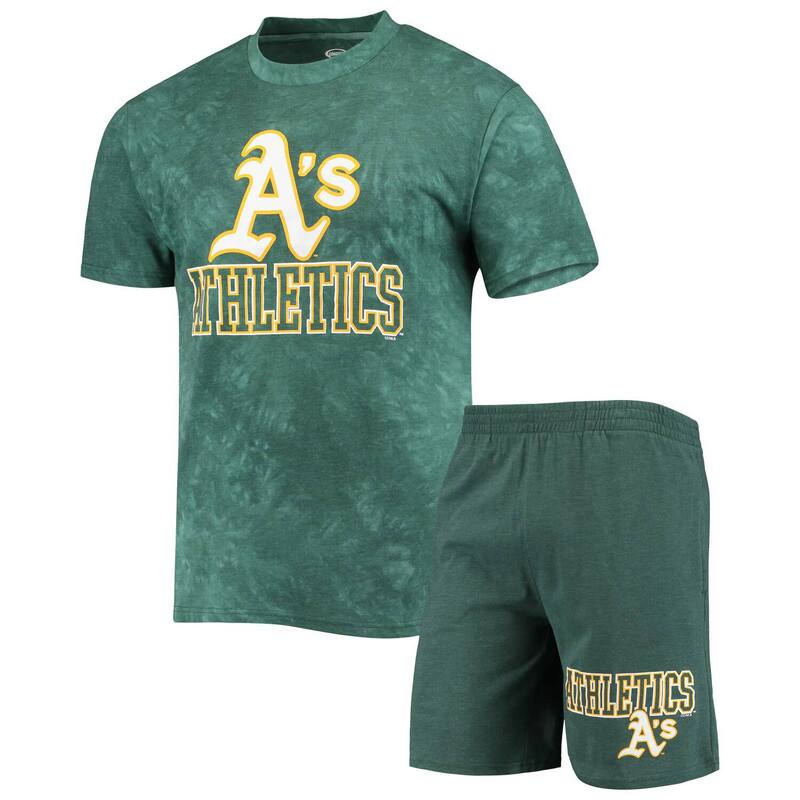 アンブランデッド レディース アンダーウェア ナイトウェア Tシャツ ショートパンツ Unbranded Men Conceptsport Green Oakland Athletics Billboard T-Shirt \u0026 Shortsleep Set Oas Green グリーン