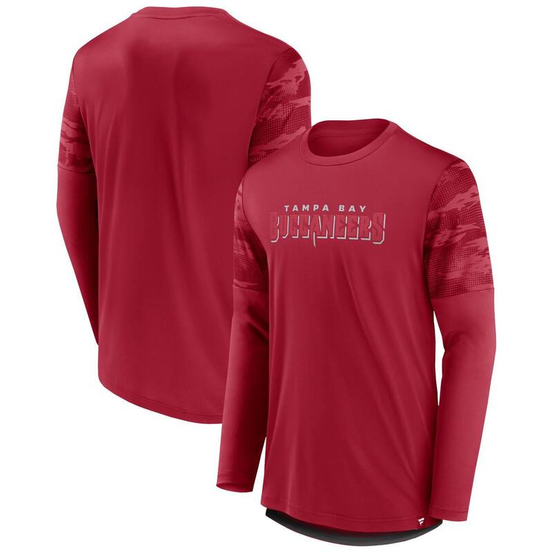 アンブランデッド レディース トップス Tシャツ Unbranded Men's Fanatics Branded Red/Pewter Tampa Bay Buccaneersquare Off Long Sleeve T-Shirt Buc Red レッド