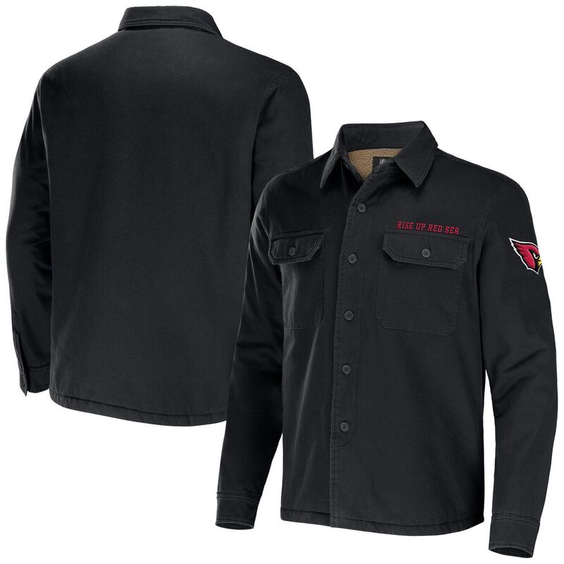 アンブランデッド レディース アウター ジャケット・ブルゾン シャツ Unbranded Men's NFL x Darius Rucker Collection by Fanatics Black Arizona Cardinals Canvas Button-Up Shirt Jacket Acr Black ブラック 21,226円