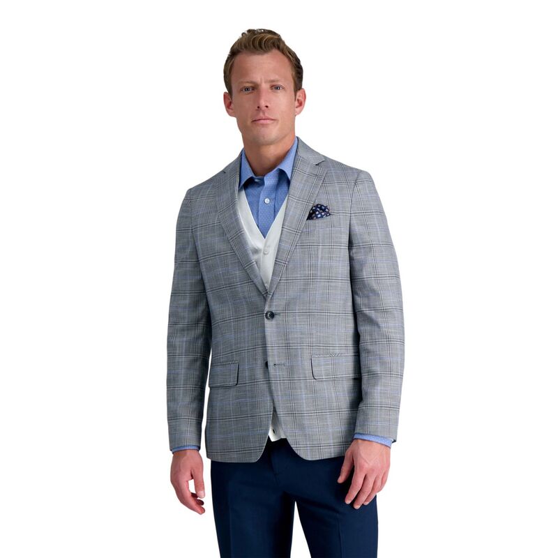 ハガー レディース アウター ジャケット・ブルゾン Men's J.M. Haggar Premium Tailored Fit Windowpane Sport Jacket Gray Slate スレート