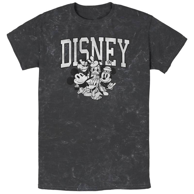 ディズニー レディース トップス Tシャツ グラフィック Men's Disney Mickey Mouse Group Bombard Wash Graphic Tee Black ブラック