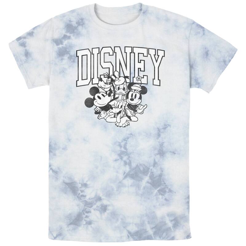 ウォルトディズニー レディース トップス ティーシャツ グラフィック Men\u0027s Disney Mickey Mouse Group Bombard Wash Graphic Tee White Blue 白いこと レディースファッション-トップス