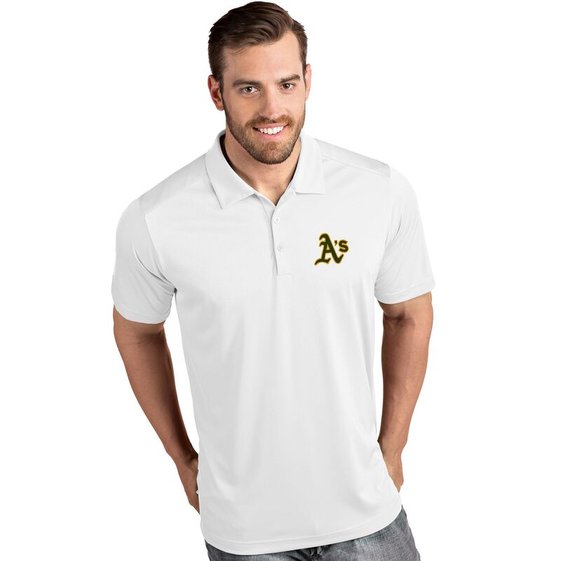 アンティグア レディース トップス Tシャツ ポロシャツ Men Antigua Oakland Athletics Tribute Poloas White ホワイト