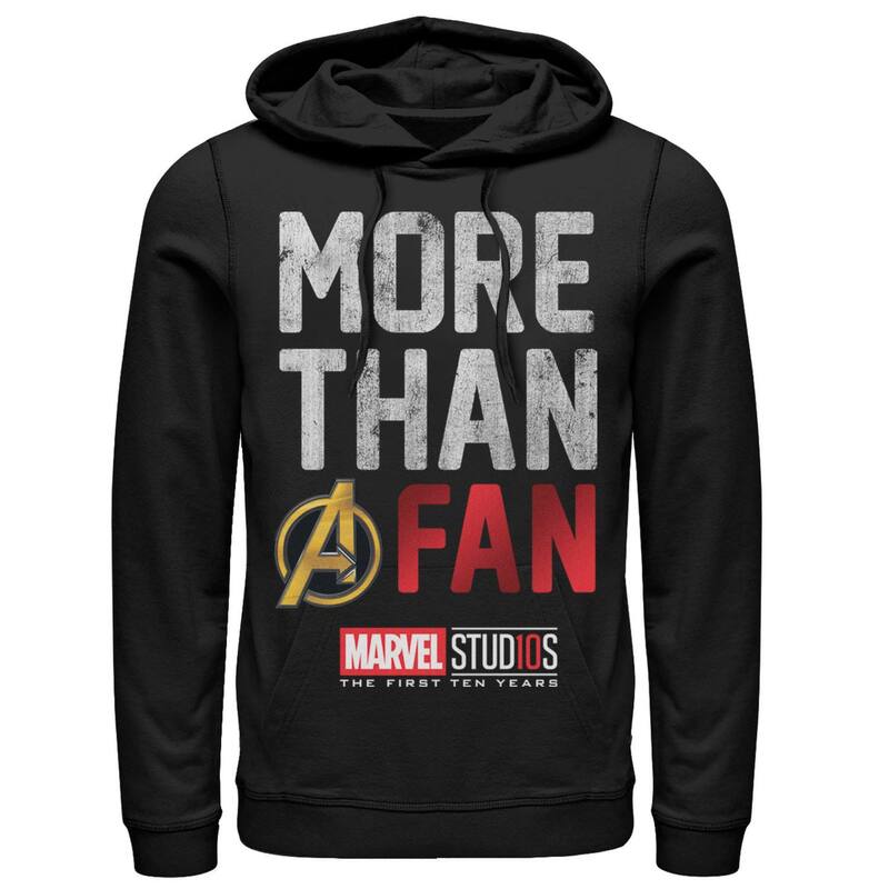 マーベル レディース トップス プルオーバー パーカー Men\u0027s Marvel Studios More Than A Fan Hoodie Black 黒いこと