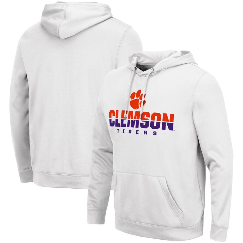 コロシアム レディース トップス Tシャツ パーカー Men Colosseum White Clemson Tigers Lantern Pullover Hoodie Clm White ホワイト