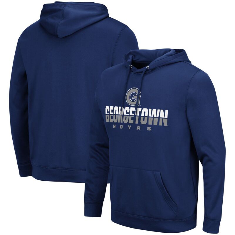コロシアム レディース トップス Tシャツ パーカー Men Colosseum Navy Georgetown Hoyas Lantern Pullover Hoodie Grg Navy ネイビー