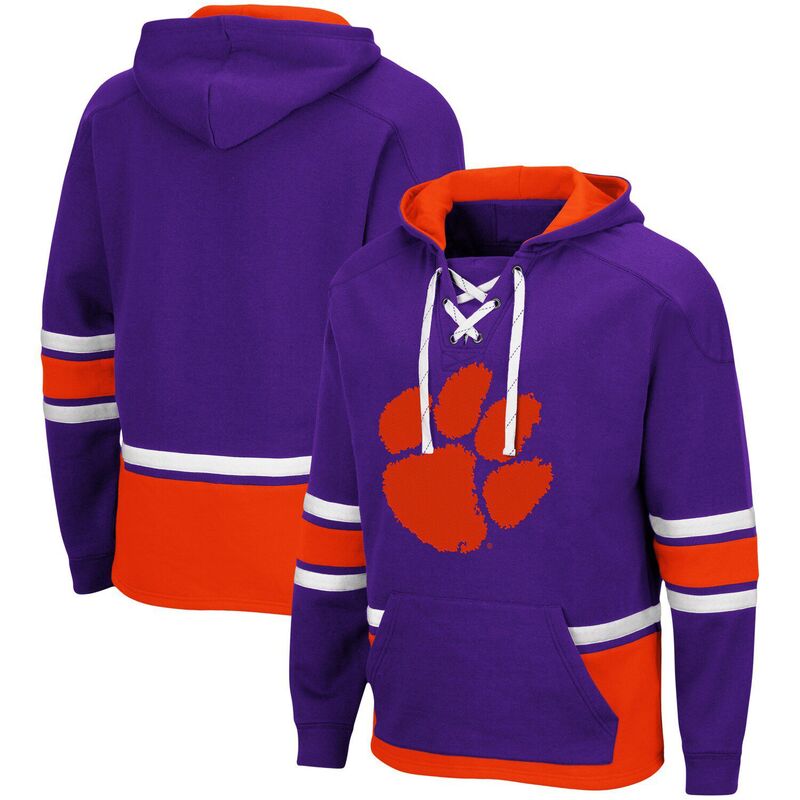 コロシアム レディース トップス Tシャツ レース パーカー Men's Colosseum Purple Clemson Tigers Lace Up 3.0 Pullover Hoodie Clm Purple パープル