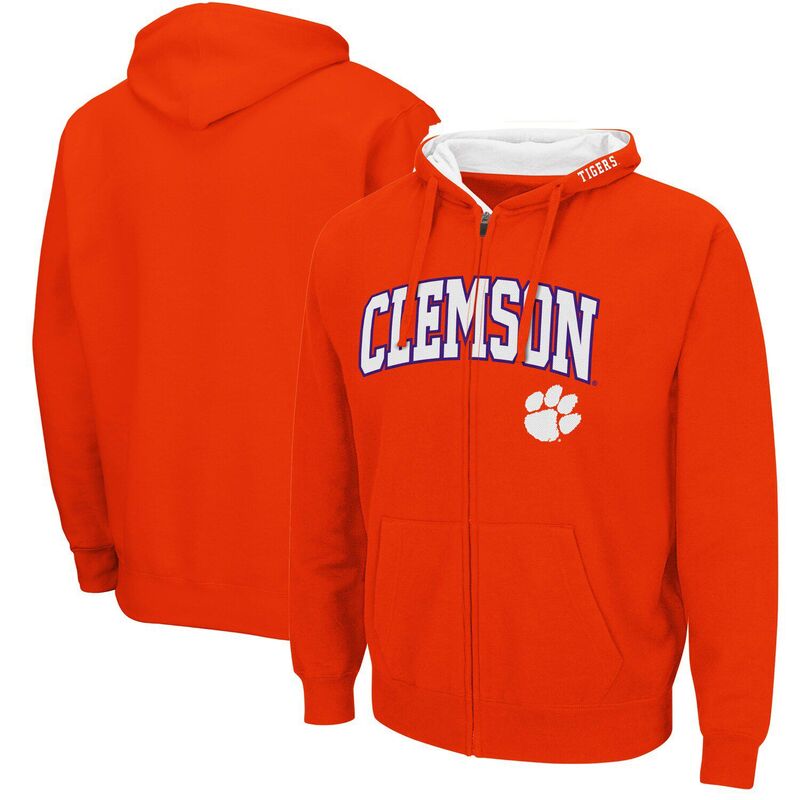 円形劇場 レディース トップス ティーシャツ ロゴタイプ パーカー Men\u0027s Colosseum Orange Clemson Tigers Arch \u0026 Logo 3.0 Full-Zip Hoodie Clm Orange オレンジ色 トップス-レディースファッション