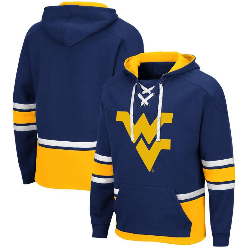 コロシアム レディース トップス Tシャツ レース パーカー Men's Colosseum Navy West Virginia Mountaineers Lace Up 3.0 Pullover Hoodie Wvu Navy ネイビー