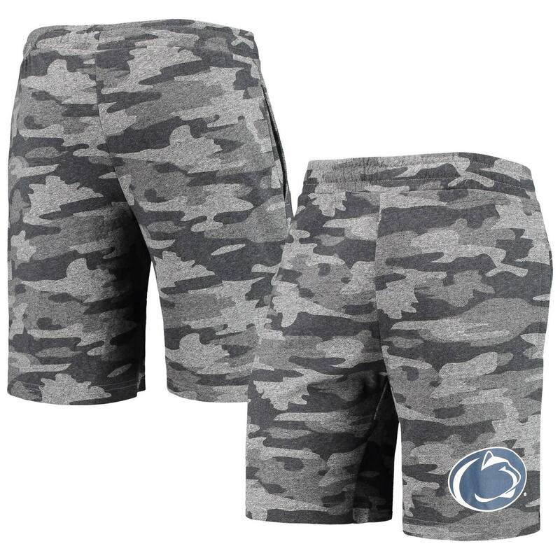 アンブランデッド レディース ボトムス ハーフパンツ・ショーツ パイル ショートパンツ Unbranded Men's Conceptsport Charcoal/Gray Penn State Nittany Lions Camo Backup Terry Jam Lounge Shorts Pst Charco チャコール