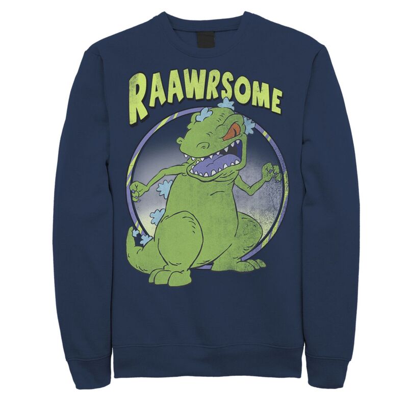 アニメ文字記号 レディース トップス プルオーバー 汗水 Licensed Character Men\u0027s RugRats Reptaraawrsome Sweatshirt Navy 米国海軍