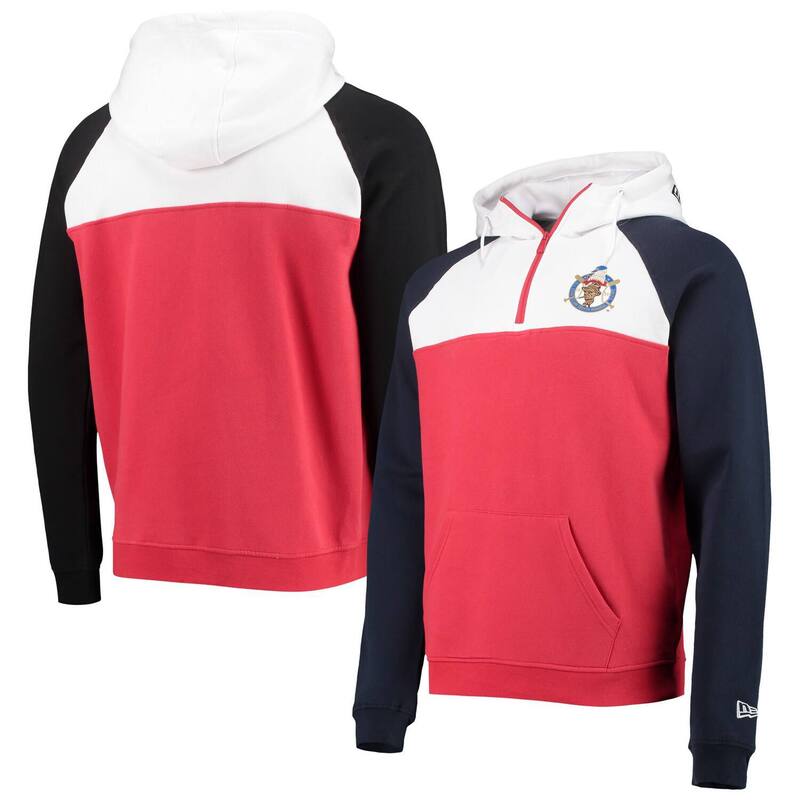 【送料無料】 ニューエラ レディース ジャケット・ブルゾン アウター Men's New Era Red/White Washington Nationals Cooperstown Collection Quarter-Zip Hoodie Jacket Nat Red