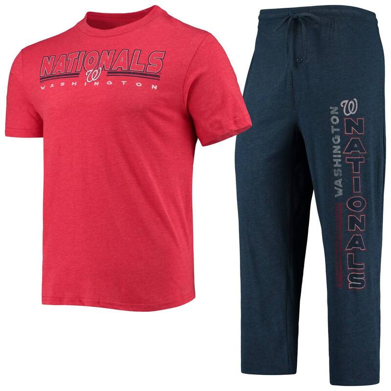 アンブランデッド レディース アンダーウェア ナイトウェア パンツ Tシャツ Unbranded Men's Conceptsport Navy/Red Washingtonationals Meter T-Shirt and Pantsleep Set Nat Navy ネイビー