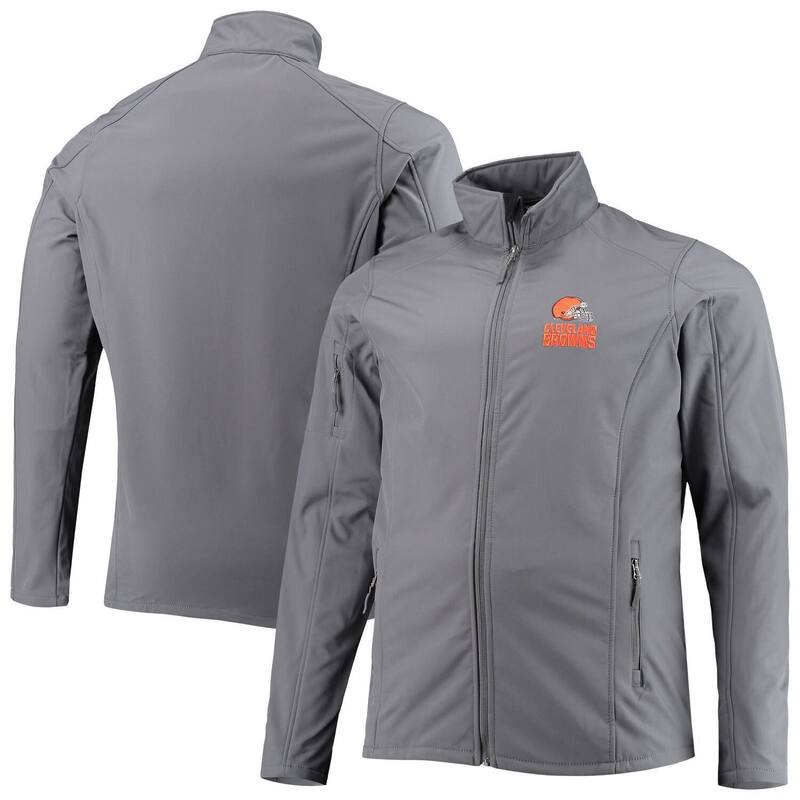 【送料無料】 アンブランデッド レディース ジャケット・ブルゾン アウター Men's Dunbrooke Gray Cleveland Browns Big & Tall Sonoma Softshell Full-Zip Jacket Brn Grey