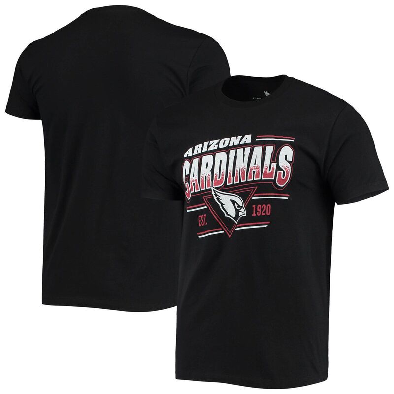 アンブランデッド レディース トップス Tシャツ Unbranded Men's Junk Food Black Arizona Cardinals Throwback T-Shirt Acr Black ブラック