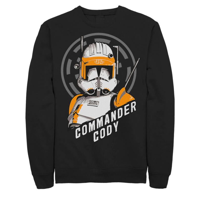 アニメ文字記号 レディース トップス ティーシャツ 流汗 ロゴタイプ Licensed Character Men\u0027star Wars Commander Cody Bust Logo Sweatshirt Black 黒いこと Tシャツ・カットソー-レディースファッション-トップス