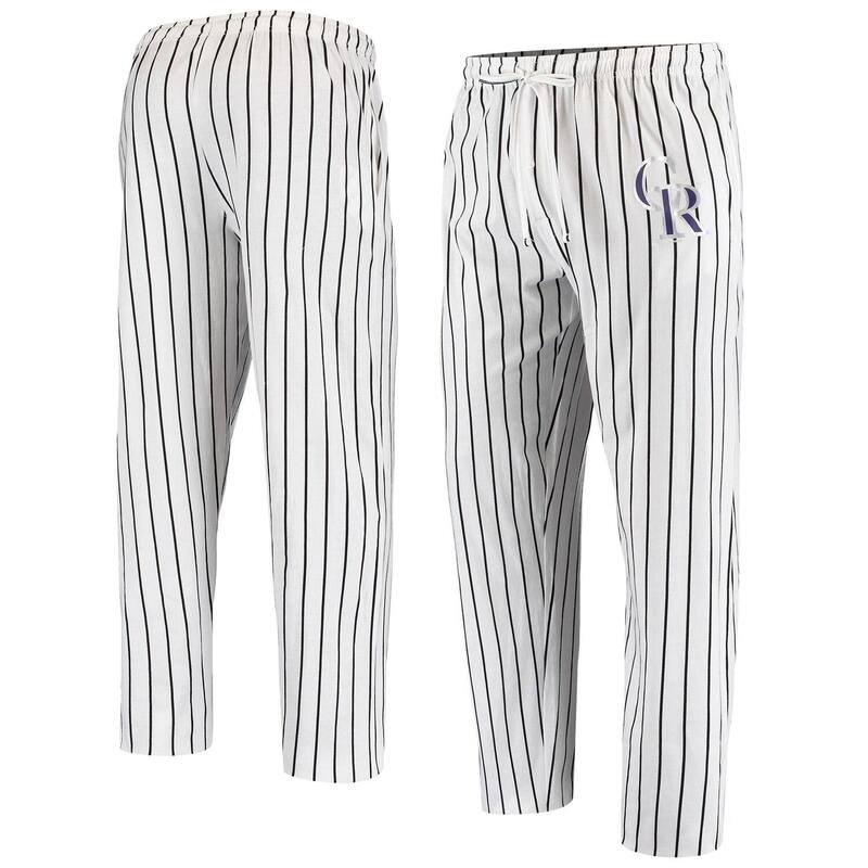 アンブランデッド レディース アンダーウェア ナイトウェア パンツ Unbranded Men's Conceptsport White Colorado Rockies Vigor Pinstripe Pants Rck White ホワイト