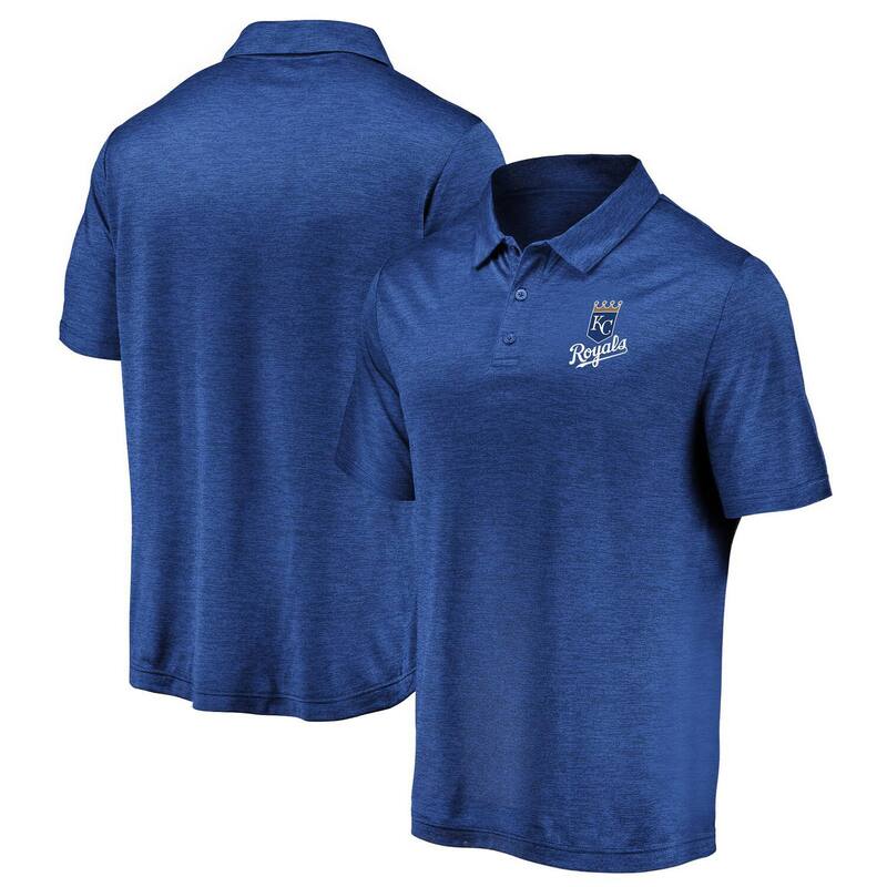 ファナティクス レディース トップス Tシャツ ポロシャツ ロゴ Men's Fanatics Royal Kansas City Royals Iconic Striated Primary Logo Lightweight Polo Ryl Blue ブルー
