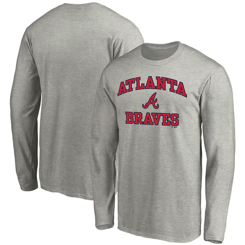ファナティクス レディース トップス Tシャツ Men's Fanatics Gray Atlanta Braves Heart & Soulong Sleeve T-Shirt Brv Grey グレー