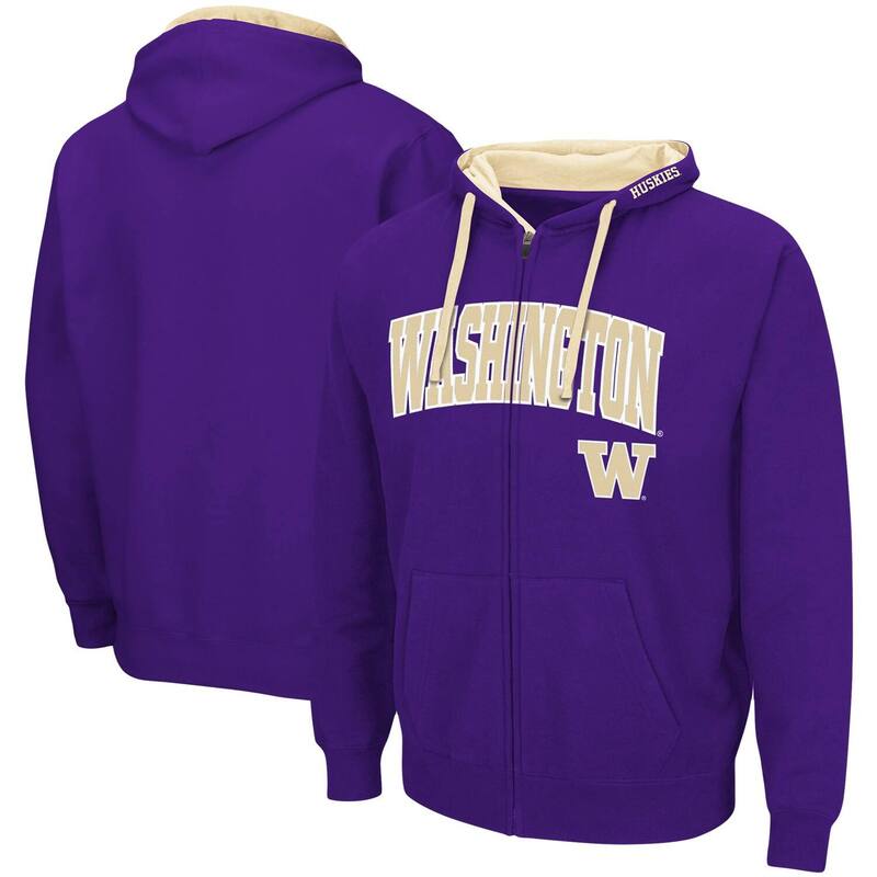 コロシアム レディース トップス Tシャツ トール パーカー Men's Colosseum Purple Washington Huskies Big & Tall Full-Zip Hoodie Wsh Purple パープル