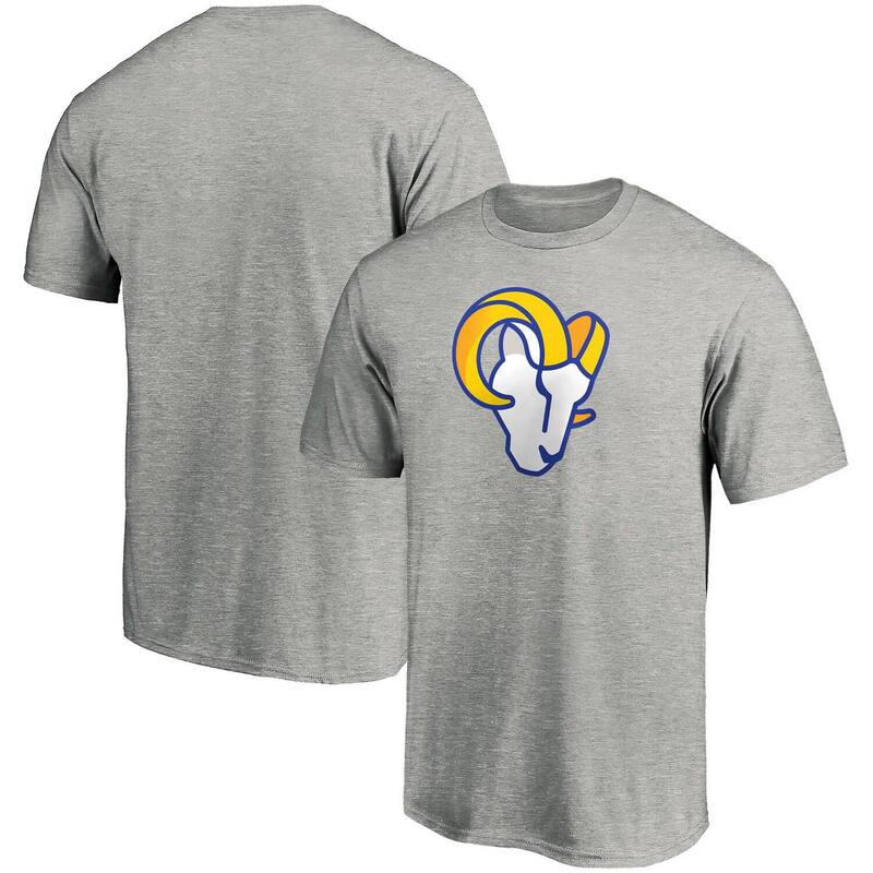 アンブランデッド レディース トップス Tシャツ ロゴ Unbranded Men's Fanatics Branded Heathered Gray Los Angeles Rams Primary Logo T-Shirt Lar Grey グレー