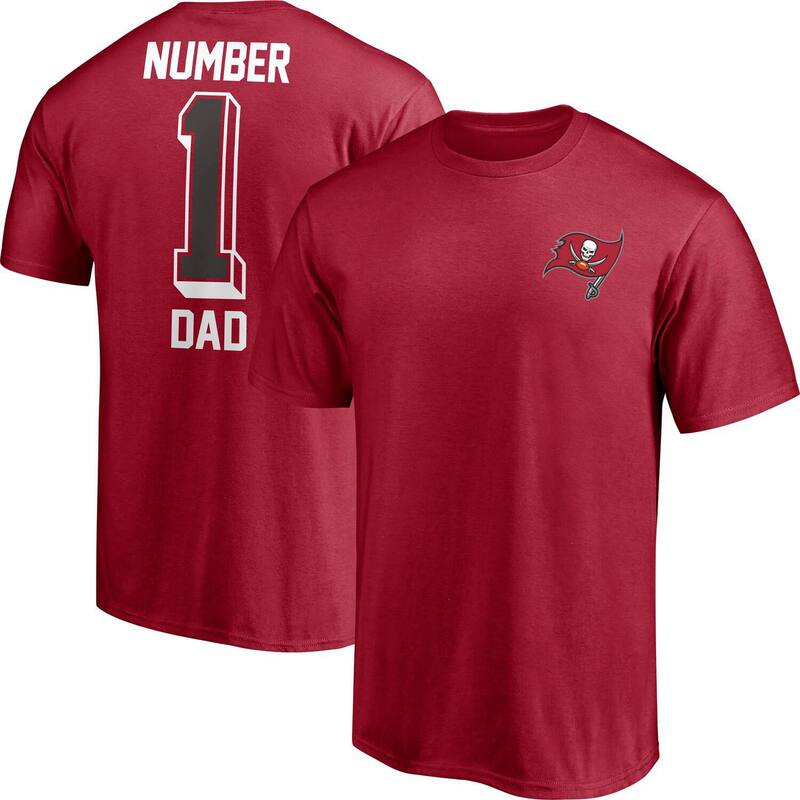 アンブランデッド レディース トップス Tシャツ Unbranded Men's Fanatics Branded Red Tampa Bay Buccaneers #1 Dad T-Shirt Buc Red レッド