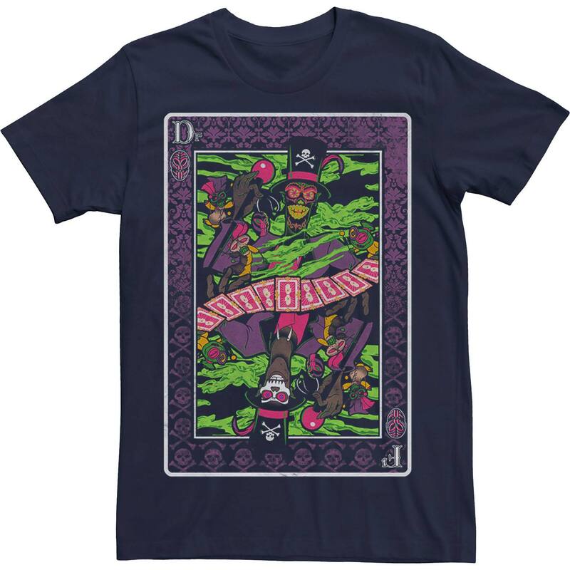 ディズニー レディース トップス Tシャツ Disney's Villains Dr. Facilier Playing Card Men's Tee Navy ネイビー