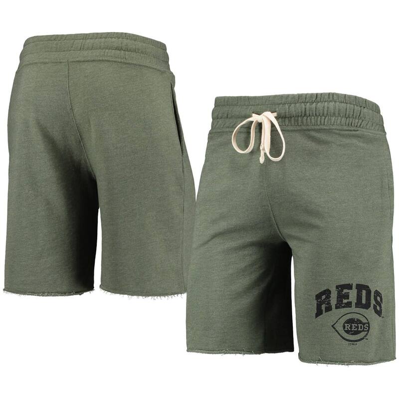 アンブランデッド レディース ボトムス ハーフパンツ・ショーツ ショートパンツ Unbranded Men's Conceptsport Heathered Olive Cincinnati Reds Mainstream Tri-Blend Shorts Red Green レッド