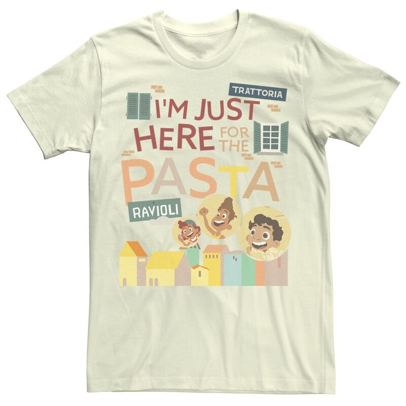 ディズニー ピクサー レディース トップス Tシャツ Disney / Pixar's Luca Men's I'm Just Here For The Pasta Tee Natural