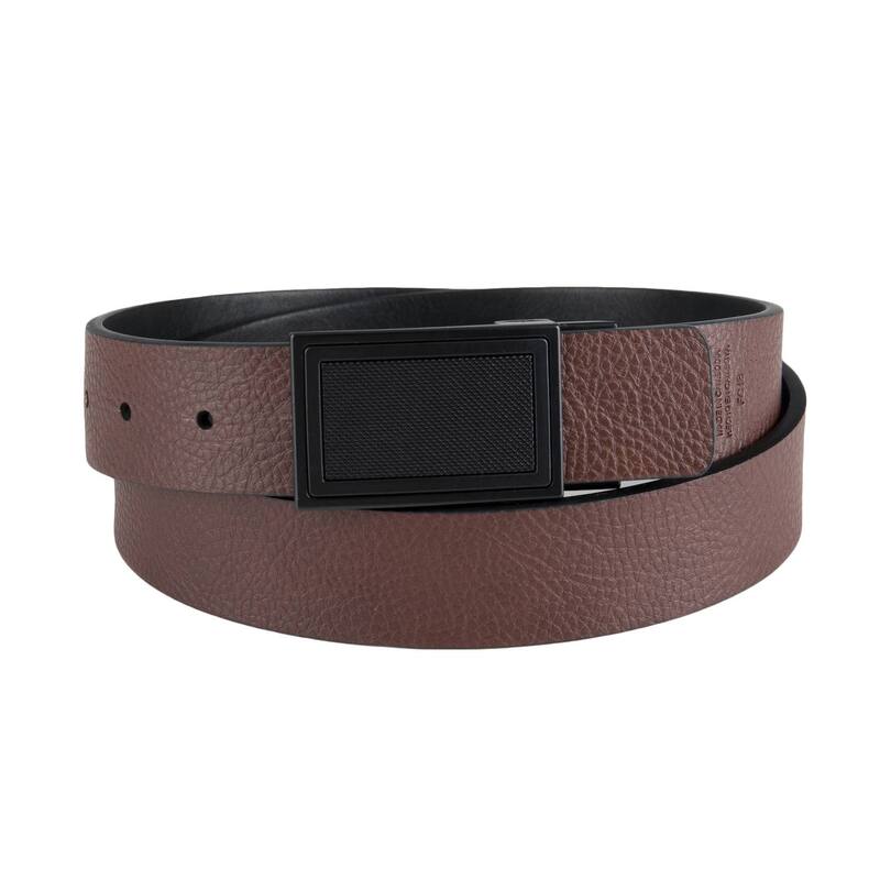 【送料無料】 ドッカーズ レディース ベルト アクセサリー Men's Dockers Reversible Textured Plaque Buckle Casual Belt Black Brown