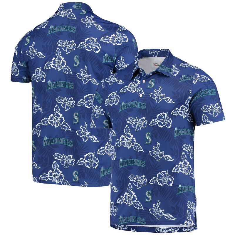アンブランデッド レディース トップス Tシャツ ポロシャツ Unbranded Men's Reyn Spooneroyal Seattle Mariners Performance Polo Mns Blue ブルー