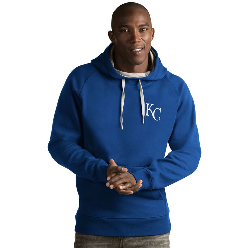 アンティグア レディース トップス プルオーバー パーカー Men\u0027s Antigua Kansas City Royals Victory Pullover Hoodie Ryl Royal