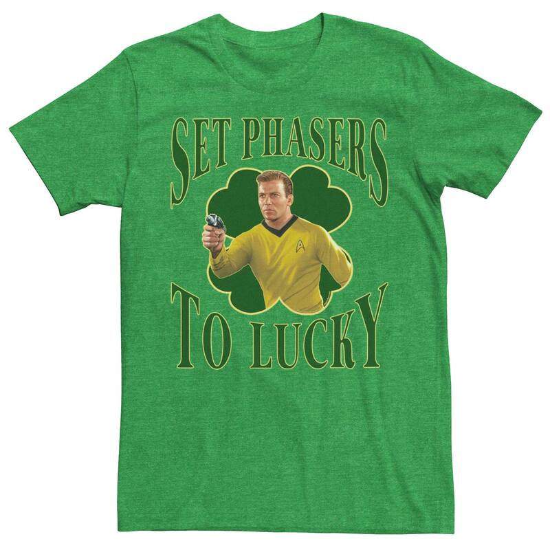 アニメキャラクター レディース トップス Tシャツ Licensed Character Men'star Trekirk St. Patricks Day Tee Kelly Heather ヘザー