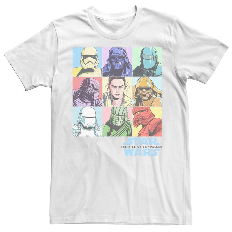 アニメキャラクター レディース トップス Tシャツ Licensed Character Men'star Wars The Rise of Skywalker Character Box Tee White ホワイト