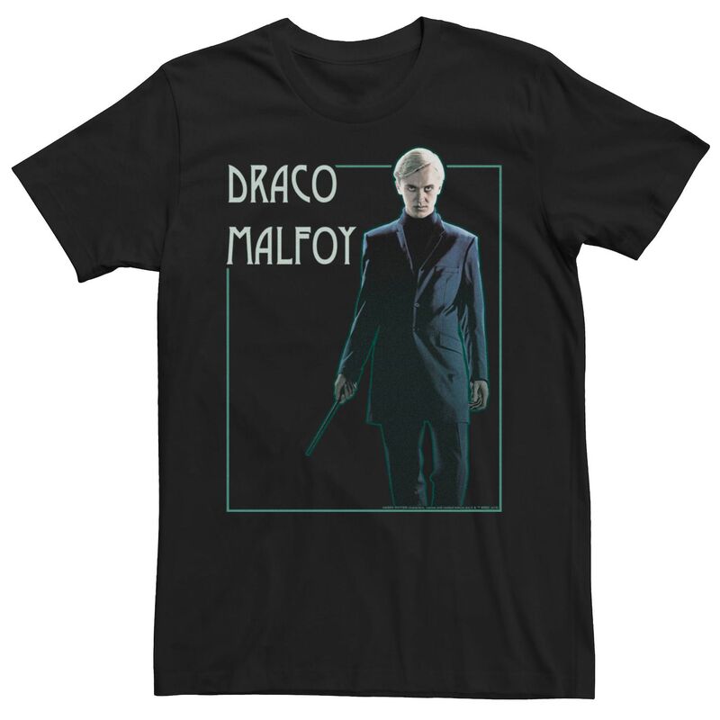 アニメキャラクター レディース トップス Tシャツ グラフィック Licensed Character Men's Harry Potter Draco Malfoy Portrait Graphic Tee Black ブラック