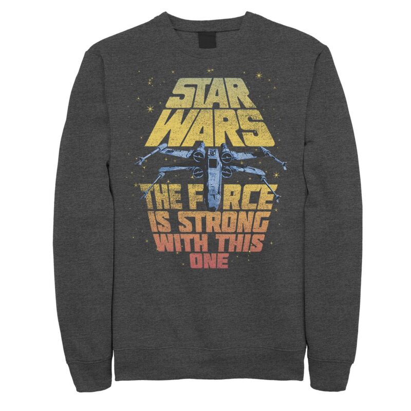 はやりっ児 ウォーズ レディース トップス プルオーバー 汗水 Men\u0027star Wars The Force Istrong Withis One Sweatshirt Charcoal Heather 濃灰色
