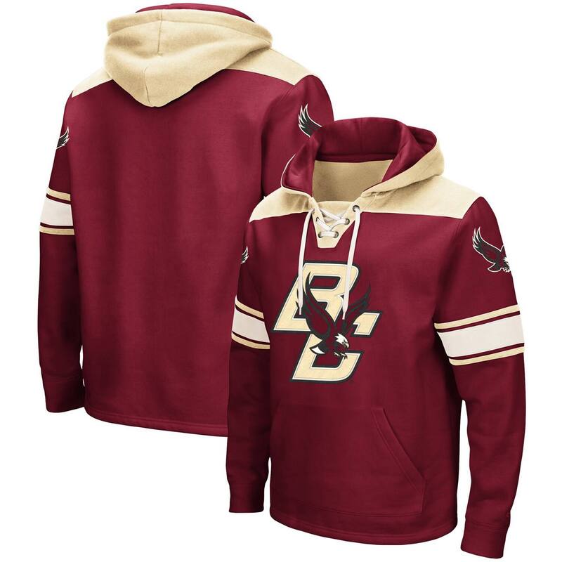 コロシアム レディース トップス Tシャツ レース パーカー Men's Colosseumaroon Boston Collegeagles 2.0 Lace-Upullover Hoodie Bos Red レッド