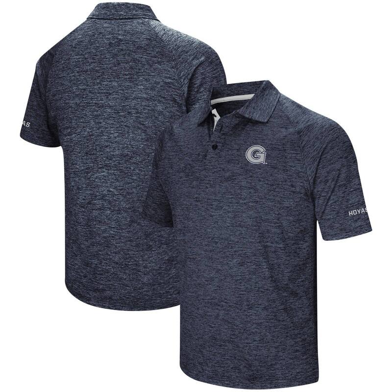 円形劇場 レディース トップス プルオーバー スポーツシャツ 落ち込む Men\u0027s Colosseum Heathered Navy Georgetown Hoyas Down Swing Raglan Polo Grg Navy 米国海軍
