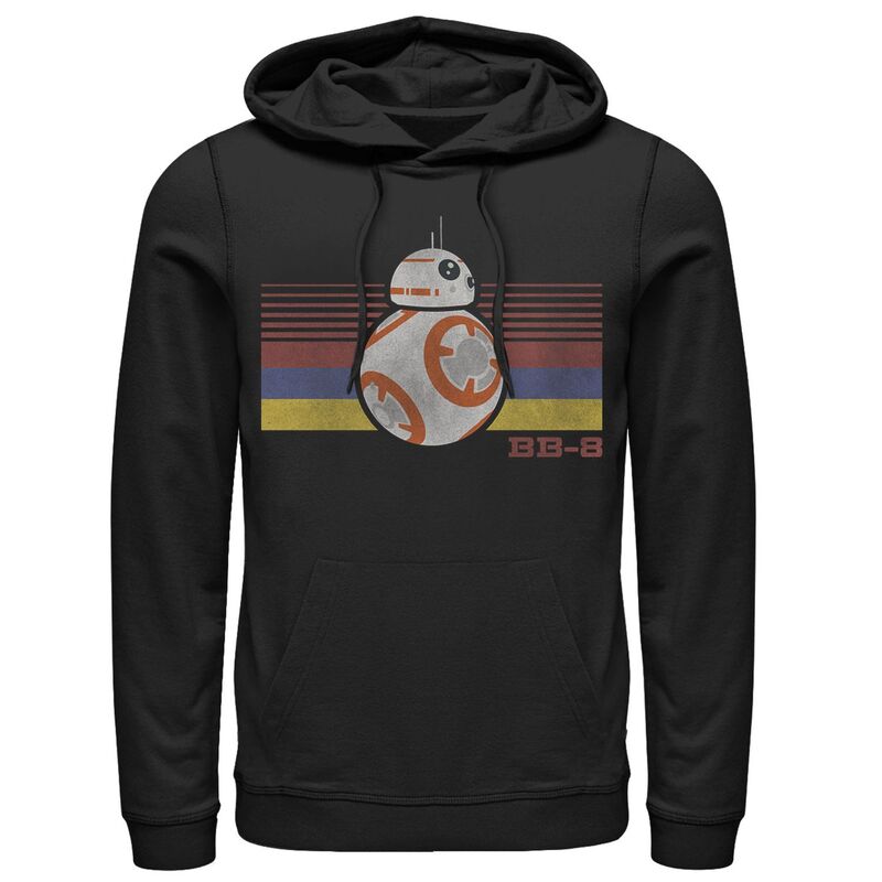 はやりっ子 ウォーズ レディース トップス プルオーバー パーカー Men\u0027star Wars BB-8 Retro Stripes Hoodie Black 黒いこと