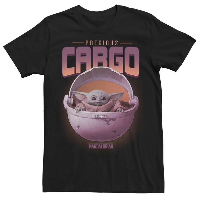 スター ウォーズ レディース トップス Tシャツ Men'star Wars The Mandalorian The Child Precious Cargo Purple Tee Black ブラック