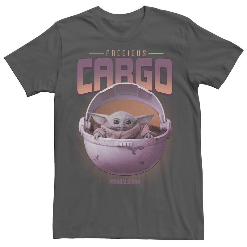 スター ウォーズ レディース トップス Tシャツ Men'star Wars The Mandalorian The Child Precious Cargo Purple Tee Charcoal チャコール｜ReVida 店 8,480円