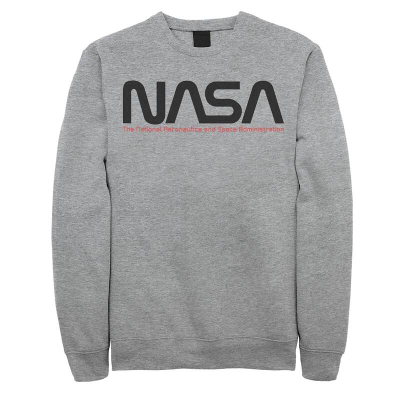 アニメ文字記号 レディース トップス プルオーバー ミニ 流汗 Licensed Character Men\u0027s NASA The National Aeronautics And Space Administration Sweatshirt Athletic Heather ギョリュウモドキ