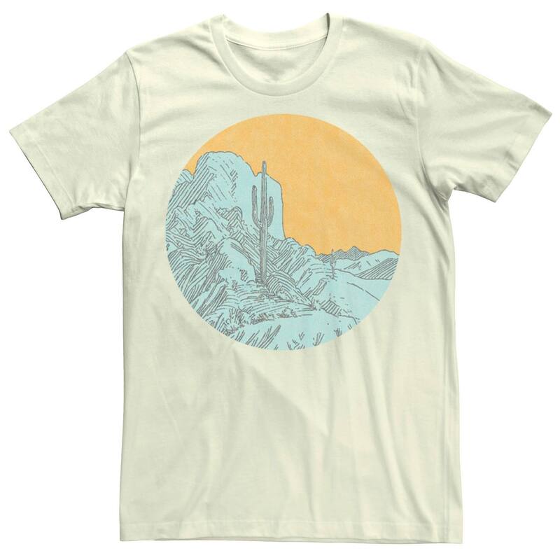 アニメキャラクター レディース トップス Tシャツ Licensed Character Men's Desert Circle Sketch Tee Natural