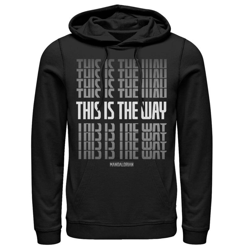 はやりっ子 ウォーズ レディース トップス プルオーバー パーカー Men\u0027star Wars The Mandalorian This The Way Text Stack Hoodie Black 黒いこと