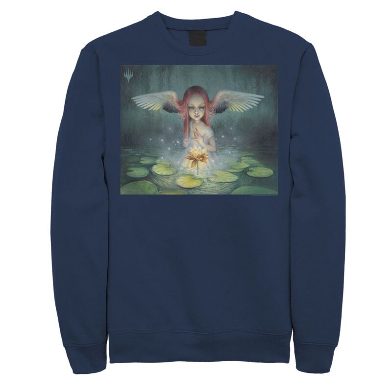 アニメ文字記号 レディース トップス プルオーバー 流汗 グラフィック Licensed Character Men\u0027s Magic: The Gatheringilded Lotus Graphic Sweatshirt Navy 米国海軍