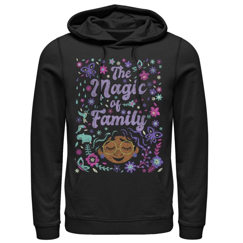 ウォルトディズニー レディース トップス プルオーバー パーカー Disney\u0027s Encanto Men\u0027s The Magic Ofamily Collage Poster Hoodie Black 黒いこと