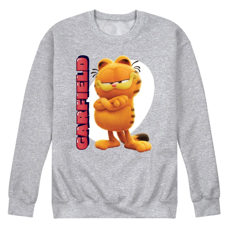 アニメ文字記号 レディース トップス プルオーバー 汗水 フリース Licensed Character Men\u0027s Garfield The Movie Fleece Sweatshirt Athletic Heather ギョリュウモドキ
