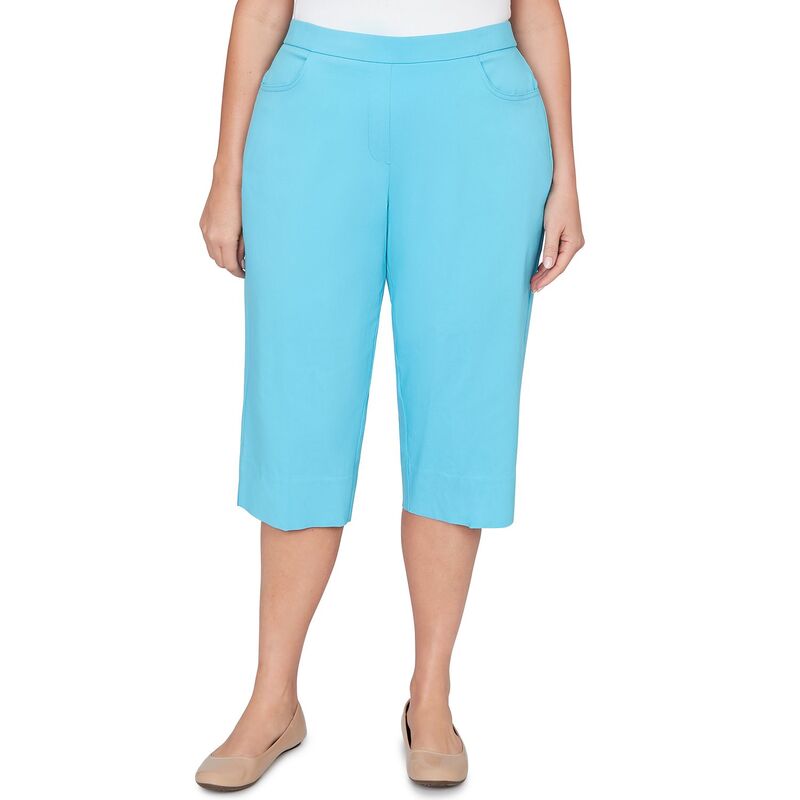 アルフレッド ダナー レディース ボトムス 心地好いズボン下 つけ加える大きさ Plusize Alfredunner Pastel Millenium Allure Clamdigger Pants Turquoise 青緑色